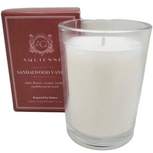 Aquiesse SANDALWOOD VANILLE Soy Wax Candle 6.5 oz NEW